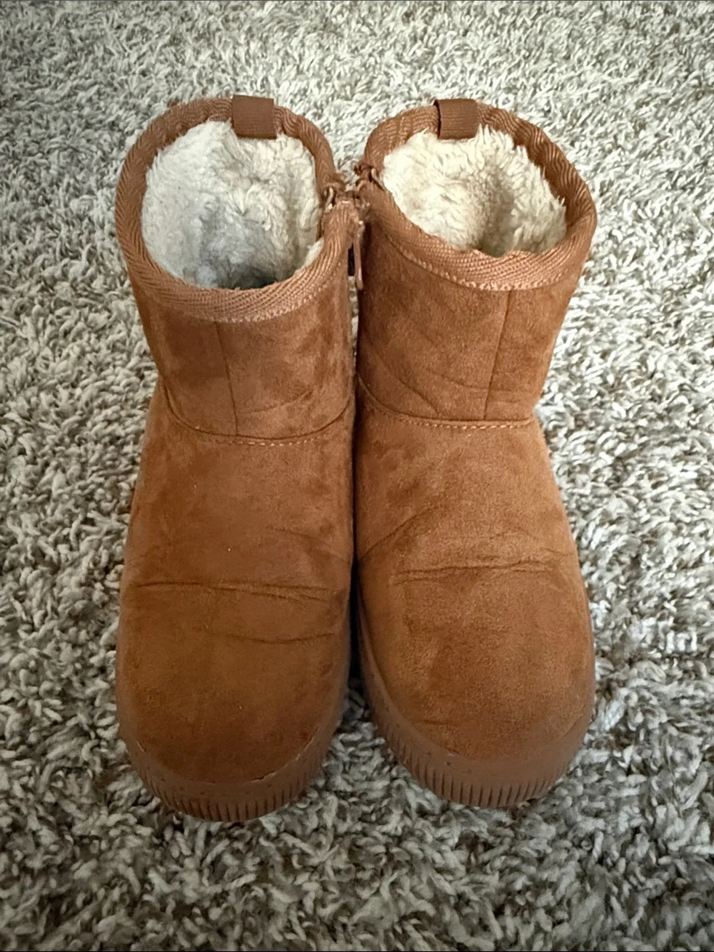 Cat & Jack Kids Brown Faux-Suede Lined Boots
